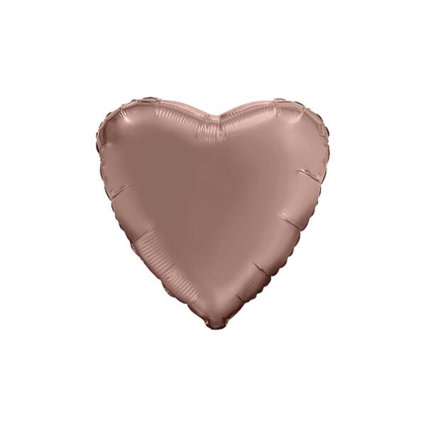 Сердце фольгированное (цвет: кофе латте), 48 см.